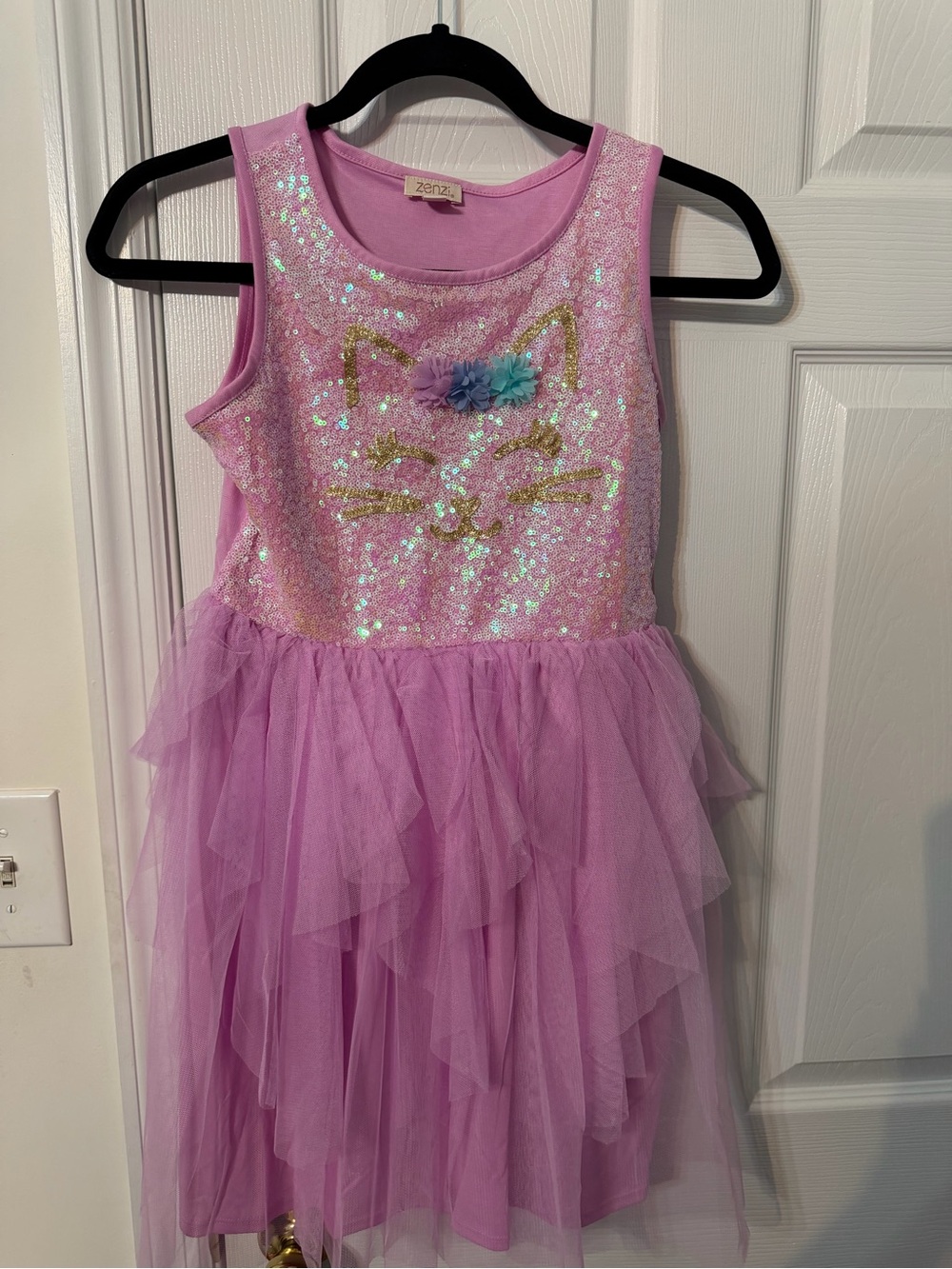 Zena Pink Sequin Cat Tutu Dress for Kids